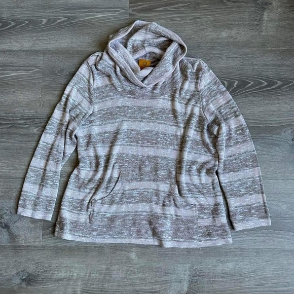 Ruby Rd. Sweaters - RUBY RD Cowl neck sweater blue/gray 1X